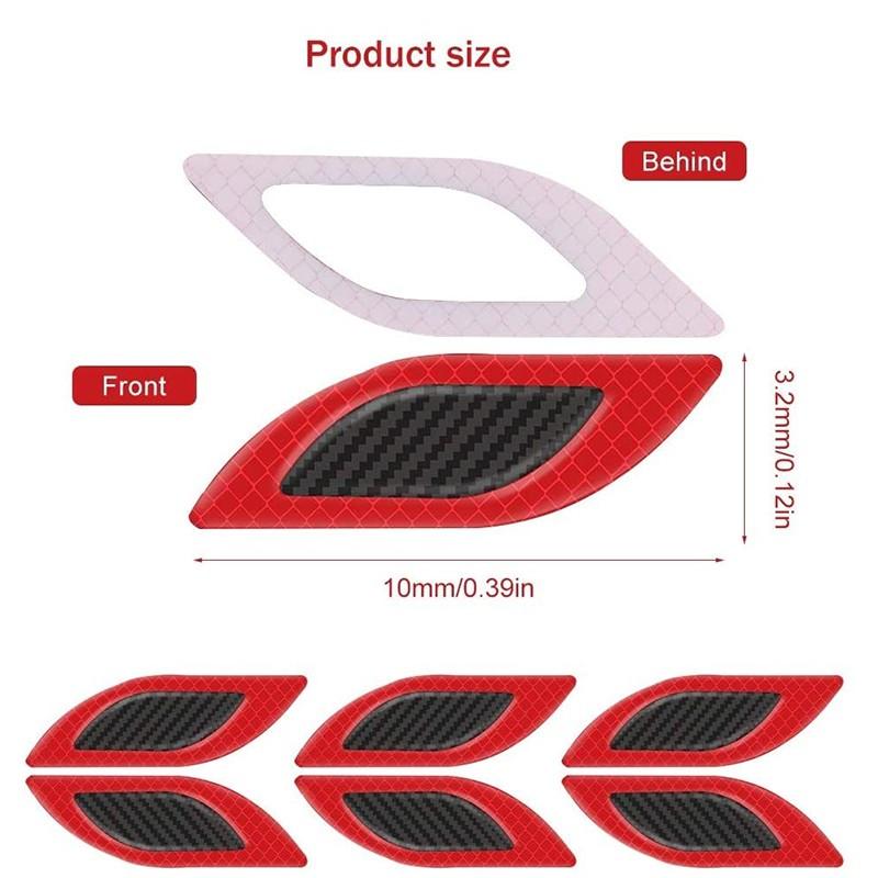 Carbon Fiber Graphic Car Reflective Sticker,Warning Sign Bumper Door Fender Hood Anti-Scratch Cover Decal