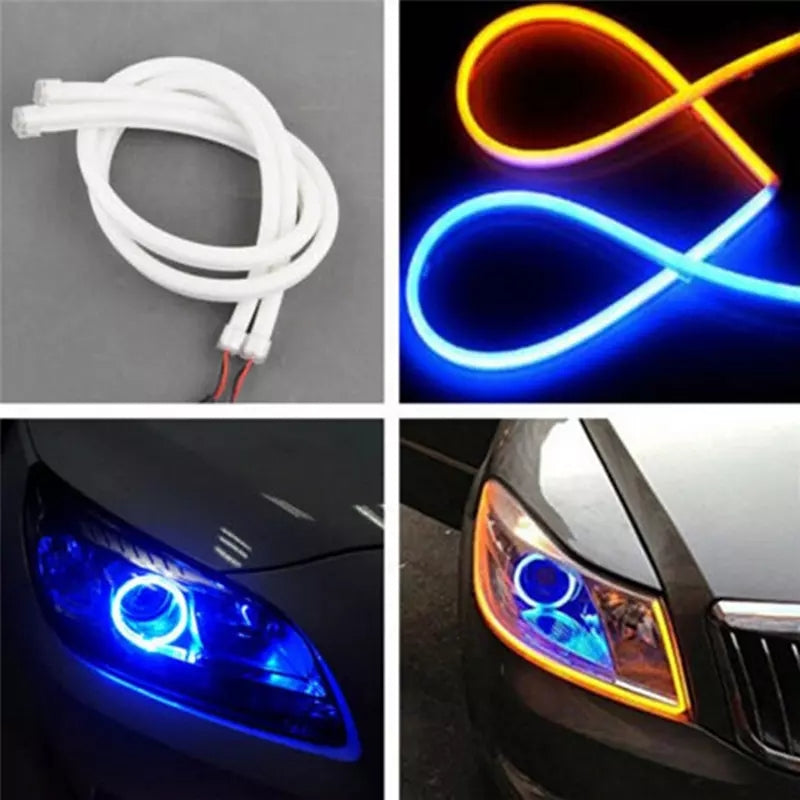 AES Led Flexible DRL Led Strip 60cm Running Light Universal Led Strip 60CM Sequential DRL 12V DC