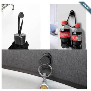 Car Mini Convenient Hooks Bags Hanger Holder (Black)