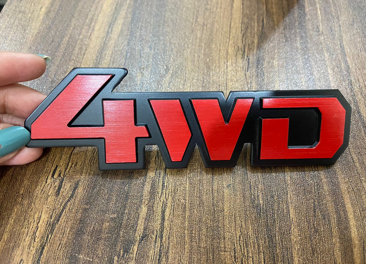 4wd Label CarOxygen 4WD Emblem Badge car for SUV Decoration 3D Design Label Stic ...