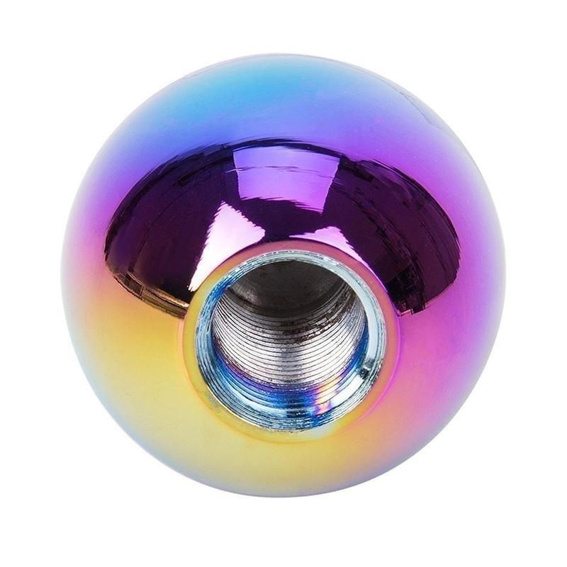 Neo Chrome Round Shift Knob For Both Manual or Automatic, For Honda Acura Mazda Mitsubishi Nissan In