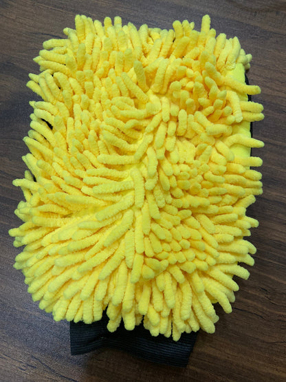 Microfiber Chenille & Glass Cloth Mitt, 1 Piece 800 GSM , Multi-Purpose Super Absorbent and Perfect Wash Clean with Lint-Scratch Free Cars, Window, Kitchen, Home Dusting!