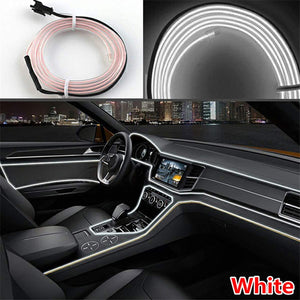 EL Wire Car Interior Light Ambient Neon Light for All Cars with Adapter (5 Meter)