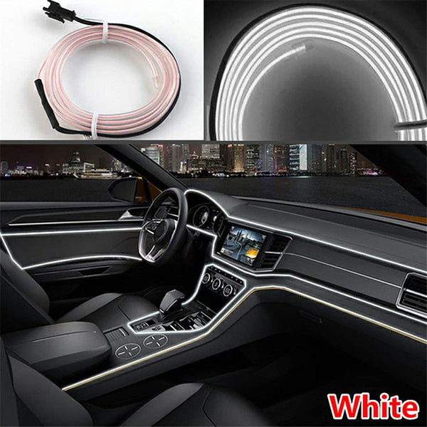 EL Wire Car Interior Light Ambient Neon Light for All Cars with Adapte -  caroxygen