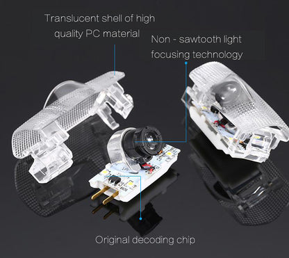 Car door led lighting entry plug and play ghost shadow light projector/welcome lamp logo for toyota fortuner new 2 pieces