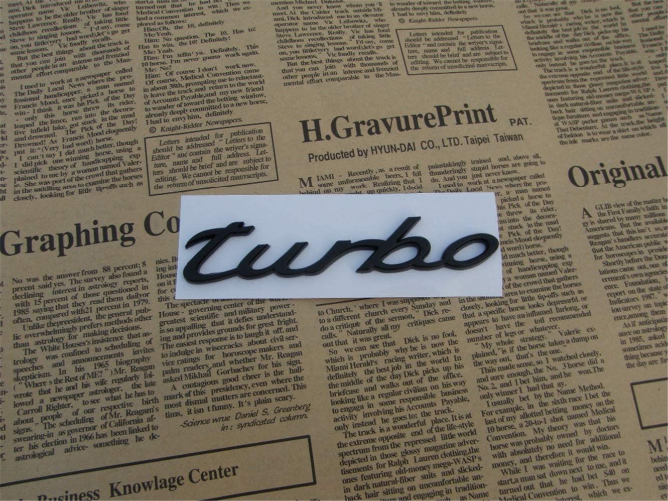 CarOxygen 3D Turbo Badge Emblem Sticker Decal for All Car SUV (13.5x2x0.5cm)