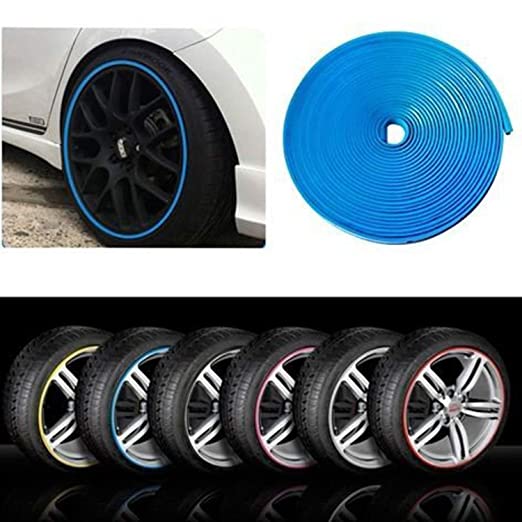 Car Universal Alloy Wheel Hub Rim Ring Tyre Guard Edge Protector Beading Sticker Decorative Strip