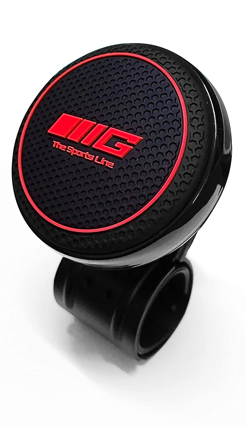 CHICIRIS Heavy Duty Steering Wheel Spinner Knob - Metal Power Auxiliary For Tractors & Trucks, Bright Red
