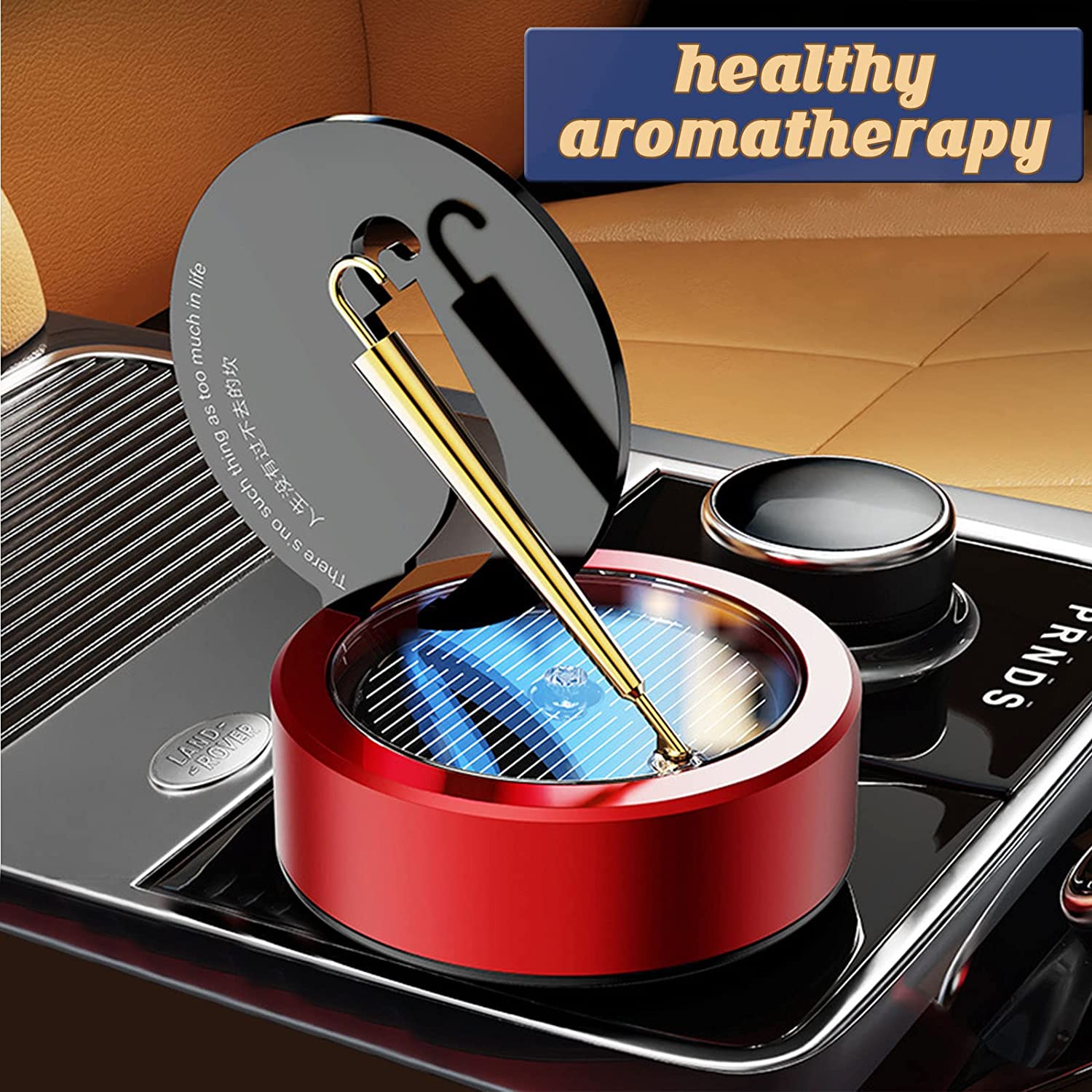 Solar Car Air Freshener Rotating Aromatherapy Diffuser Accessories