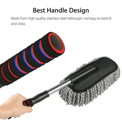 Microfiber Flexible Duster Car Wash | Car Cleaning Accessories | Microfiber | Brushes | Dry / Wet Home, Kitchen, Office Cleaning Brush with Expandable Handle