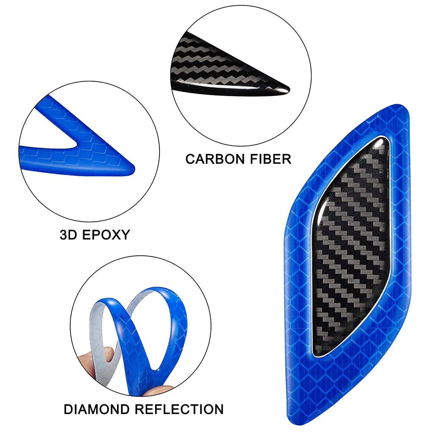 Carbon Fiber Graphic Car Reflective Sticker,Warning Sign Bumper Door Fender Hood Anti-Scratch Cover Decal