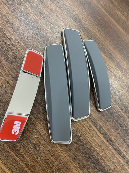 CarOxygen - Universal Chrome GT Door Guard Edge Scratch Protector Exterior Accessories 4 Pcs