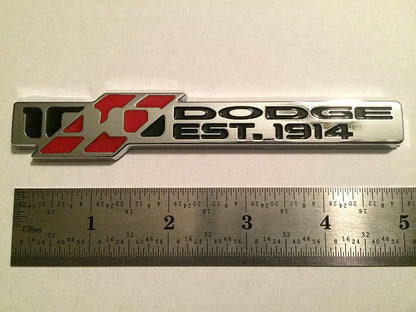 CarOxygen Dodge Anniversary Logo Chrome Colour 3D Metal Chrome Grille Badge Car Decal Logo Badge for SUVâ€™S.