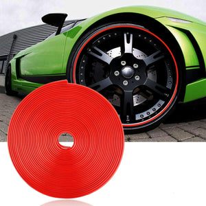 Car Universal Alloy Wheel Hub Rim Ring Tyre Guard Edge Protector Beading Sticker Decorative Strip