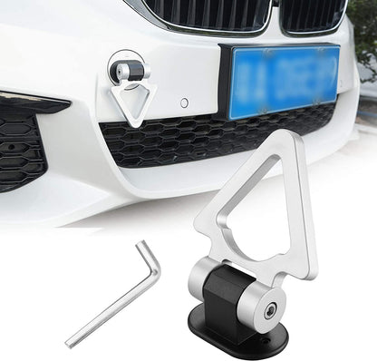 Car Tow Hook Universal Decorative V Shape Racing Style Trailer Hook Sticker for Car Bumper (ONLY Decoration)
