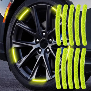Car Tyre Reflective Stickers for Rim Universal Safety Warning reflective Sticker