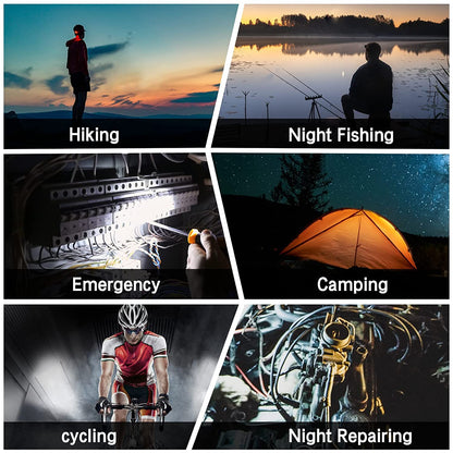 LED Small Flashlight, 1000Lumens Bright Rechargeable COB Keychain Flashlights,4 Light Modes Portable Pocket Light with Folding Bracket Bottle Opener and Magnet Base for Fishing, Walking and Camping