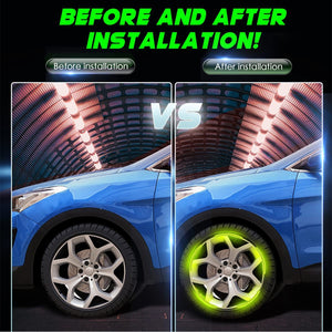 Car Tyre Reflective Stickers for Rim Universal Safety Warning reflective Sticker