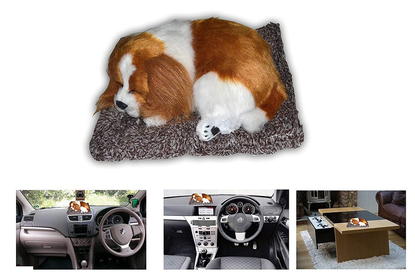 Car Oxygen - Car Interior Decoration Dog Decor Car Ornament ABS Sleeping Dog Toy Auto Dashboard Ornaments