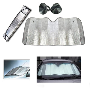 Car Windshield Sunshade UV Ray Reflector Auto Window Sun Shade Visor Shield Cover, Keeps Vehicle Cool- Sliver (130" x 60")