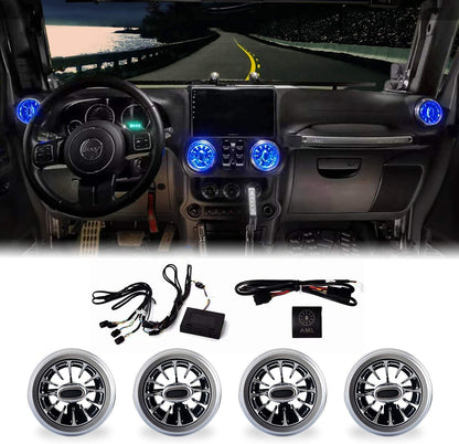 Mahindra New Thar 2020 AC Vent RGB LED Multi Color Effect With wireless remote control ( Set Of 4)