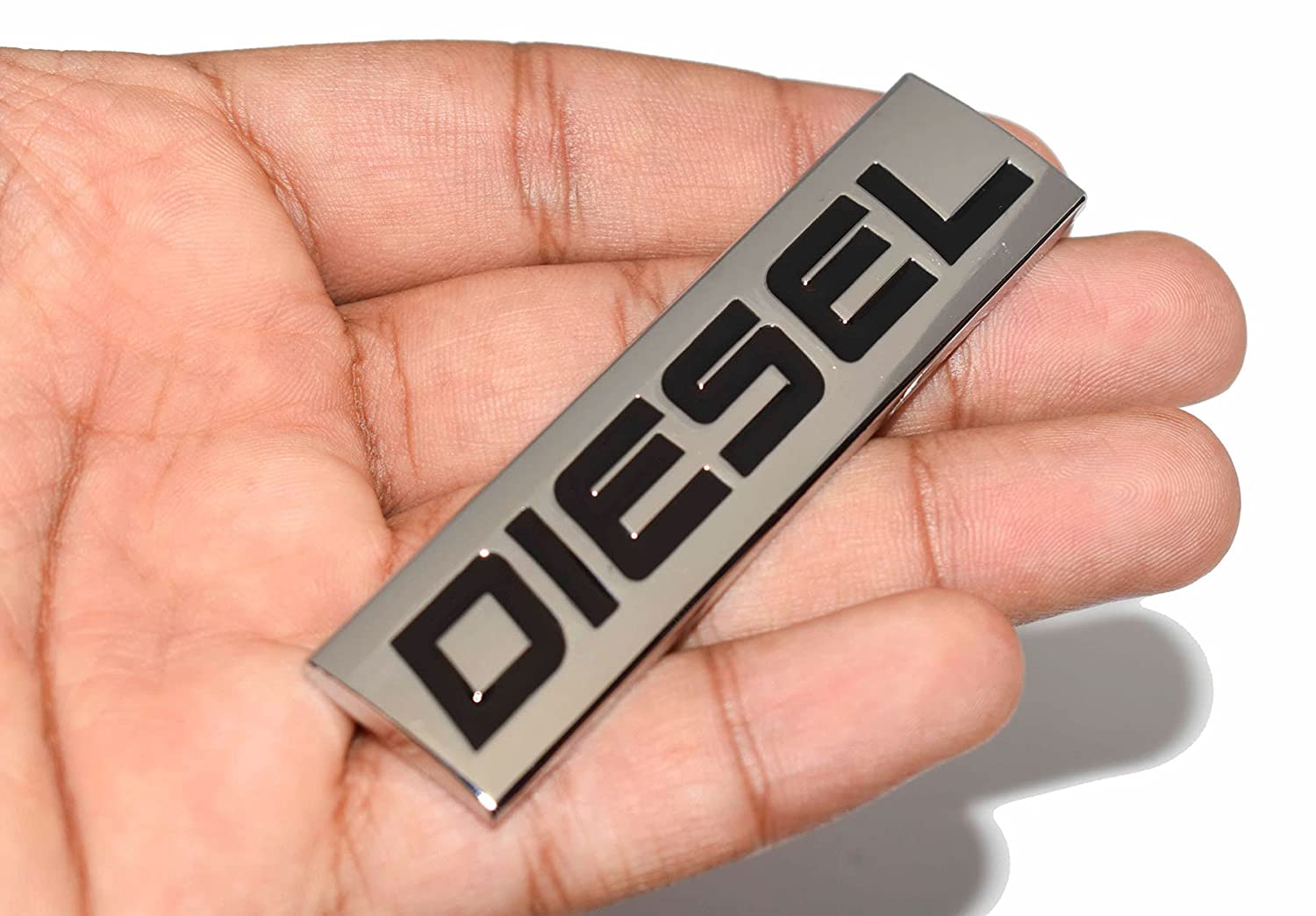 Diesel Sticker for Car Fuel Tank, Metal (Black) - caroxygen