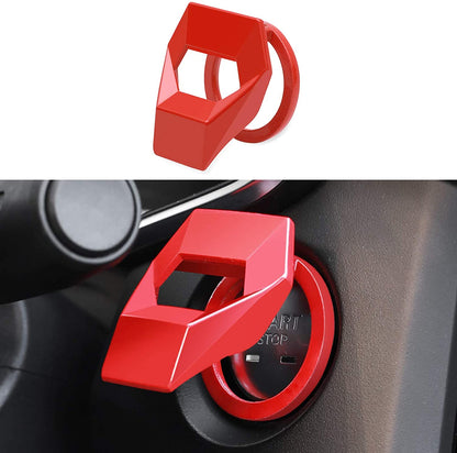 CarOxygen - IronMan Decorative Auto Accessories Car Engine Start Stop Button Cover Push Button Sticky Cover Car Interior