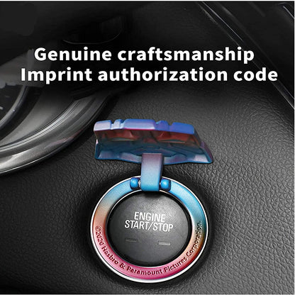 CarOxygen - IronMan Decorative Auto Accessories Car Engine Start Stop Button Cover Push Button Sticky Cover Car Interior
