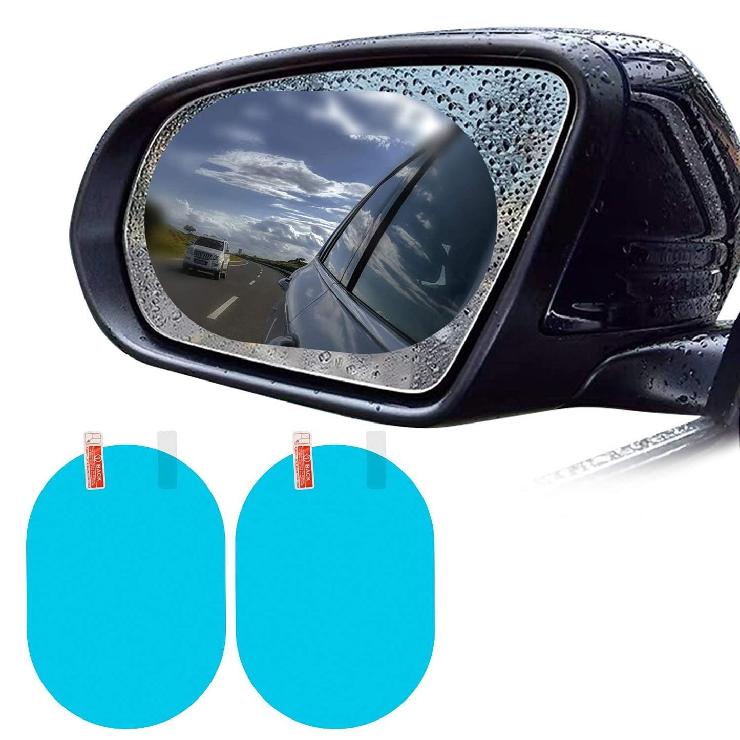 CarOxygen - Car Mirror Waterproof Film Anti Fog Film for Car Mirror Rain Proof Film, All Vehicles