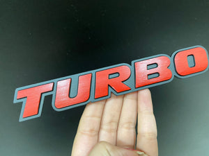 CarOxygen - 3D Turbo Silver Badge Emblem Sticker Decal for All Car