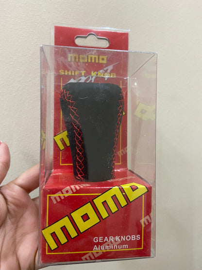 CarOxygen - Gear Shift Knob Red Universal Car Gear Knob Shifter PU 6 Speed with 3 Adapters Manual Shift Stick