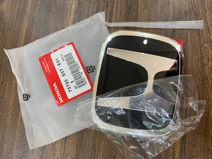 Genuine Logo Front Grille Plate Frame Type For Honda CR-V Black Honda Black Emblem