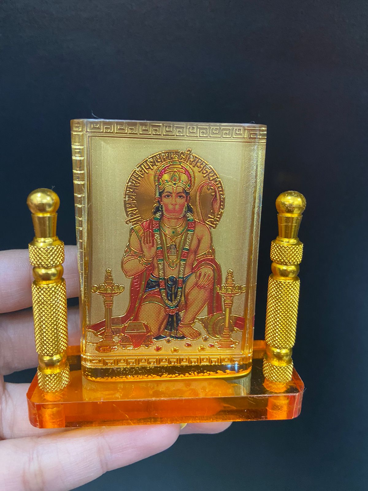 Durga Mata Idol for Car Dashboard (Standard, Multicolor, 8 cm x 7 cm x 3 cm)