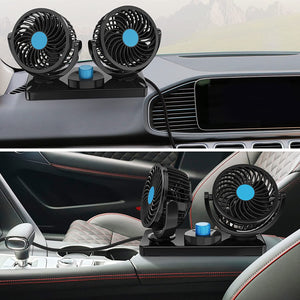 Car Fan, Air Conditioning Fan, Vertical and Horizontal Adjustable Fan, 12V