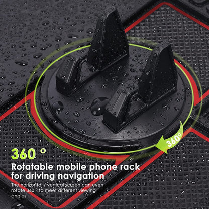 Car Multi Function Non Slip Dashboard Mat with 360Â° Rotatable Mount Phone Holder Stand & Parking Numbers for All Cars | Coins Keys Cellphone Holder - Sparco