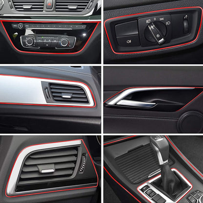 Car Interior Trim Strips - 16.4ft Universal Car Gap Fillers Automobile Moulding Line Decorative Accessories DIY Flexible Strip Garnish Accessory with Installing Tool - 5 Mtr