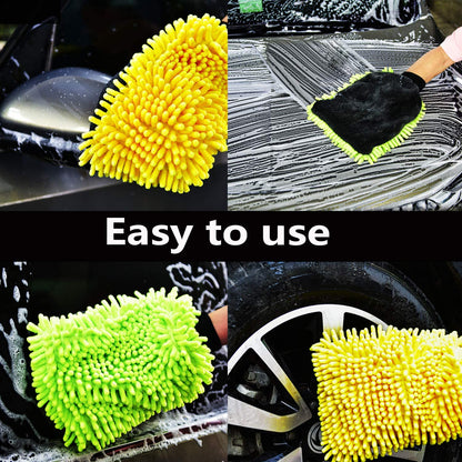 CarOxygen - Soft Microfiber Lint Free Car Cleaning Cloth Dual Layer Ultra Thick 800 GSM Absorbent Detailing Towel (Yellow OR Grey, 30x60cm, 1 PC)
