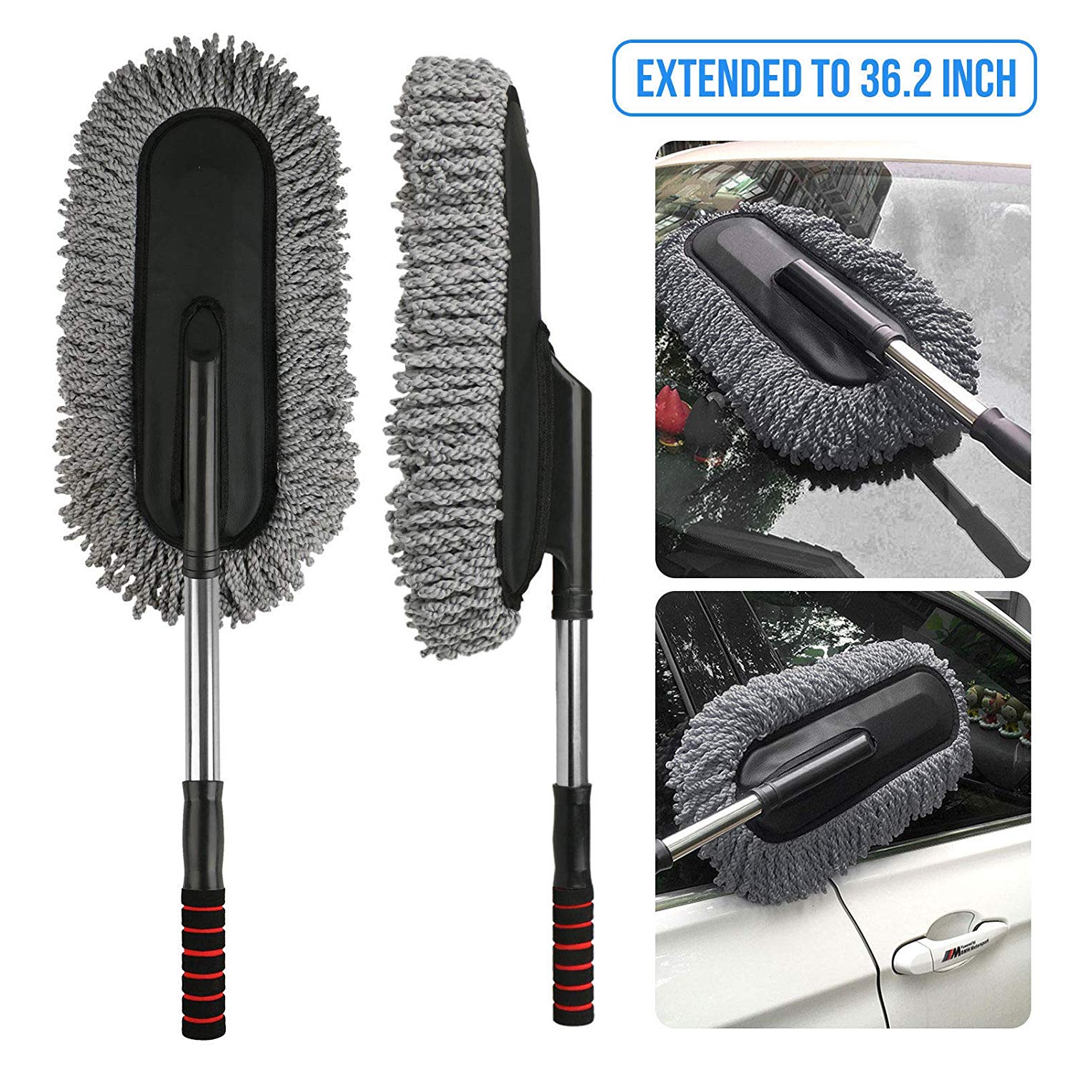 Car Duster Exterior with Extendable Handle Car Cleaning Tool Dust Remover  Soft Non-Scratch Cleaning Brush for Car Home Dusting - AliExpress