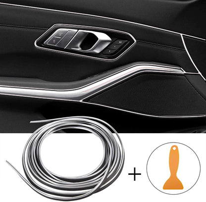 Car Interior Trim Strips - 16.4ft Universal Car Gap Fillers Automobile Moulding Line Decorative Accessories DIY Flexible Strip Garnish Accessory with Installing Tool - 5 Mtr