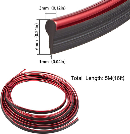 Car Interior Trim Strips - 16.4ft Universal Car Gap Fillers Automobile Moulding Line Decorative Accessories DIY Flexible Strip Garnish Accessory with Installing Tool - 5 Mtr