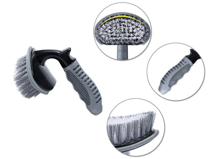 CarOxygen - Brush Tire Cleaning Brush for Car Wheel Hub, Tire Rim Scrub, Car Truck Motorcycle Bike Washing Cleaning Tool (Set of 2 Pcs)