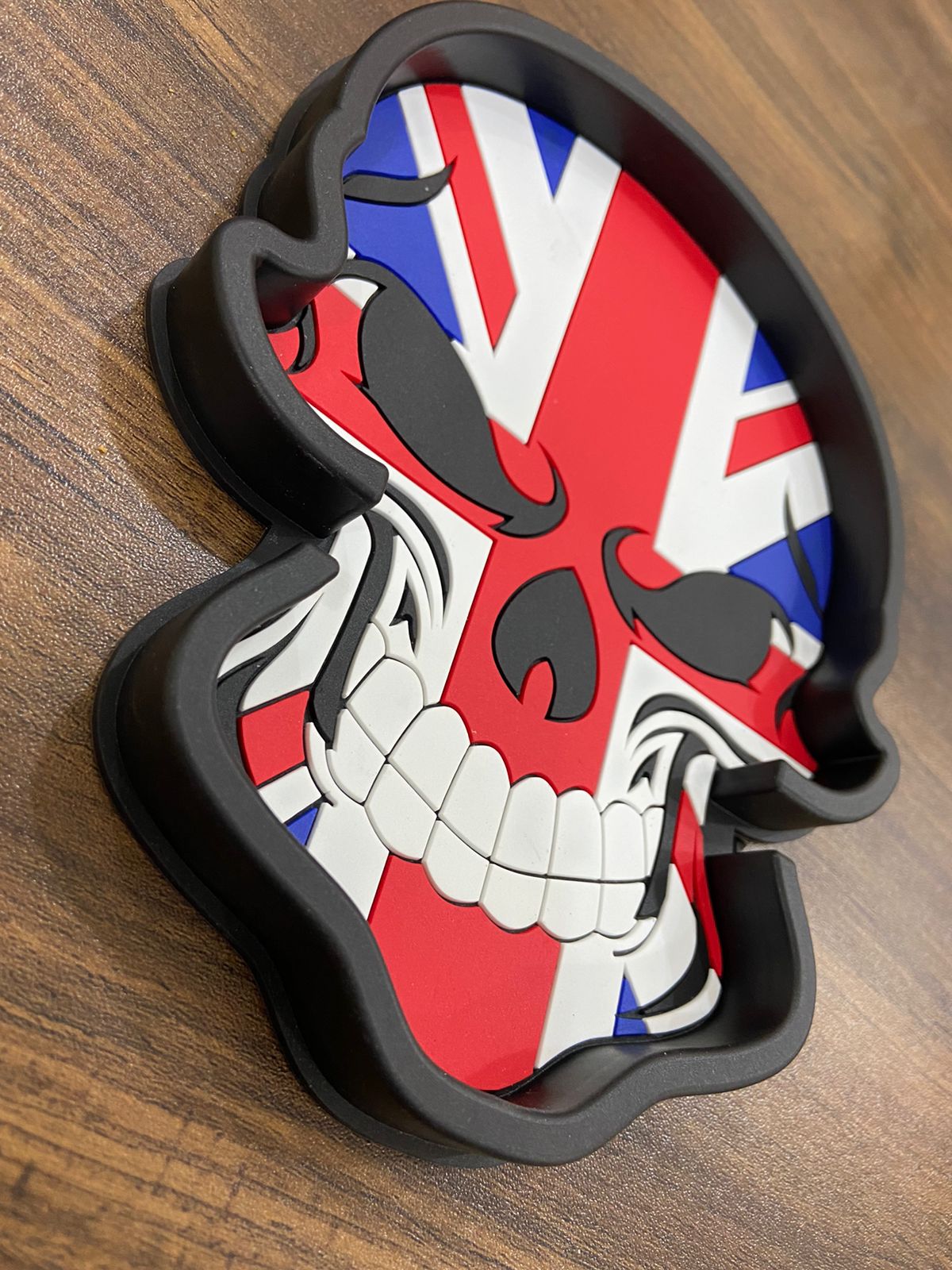 England Design Large Khopdi Skull Anti Slip mat/Non Slip mat Anti-Slip Gel Pad, Rubber pad, Premium Universal Non-Slip car Dashboard Mat Coin Holder