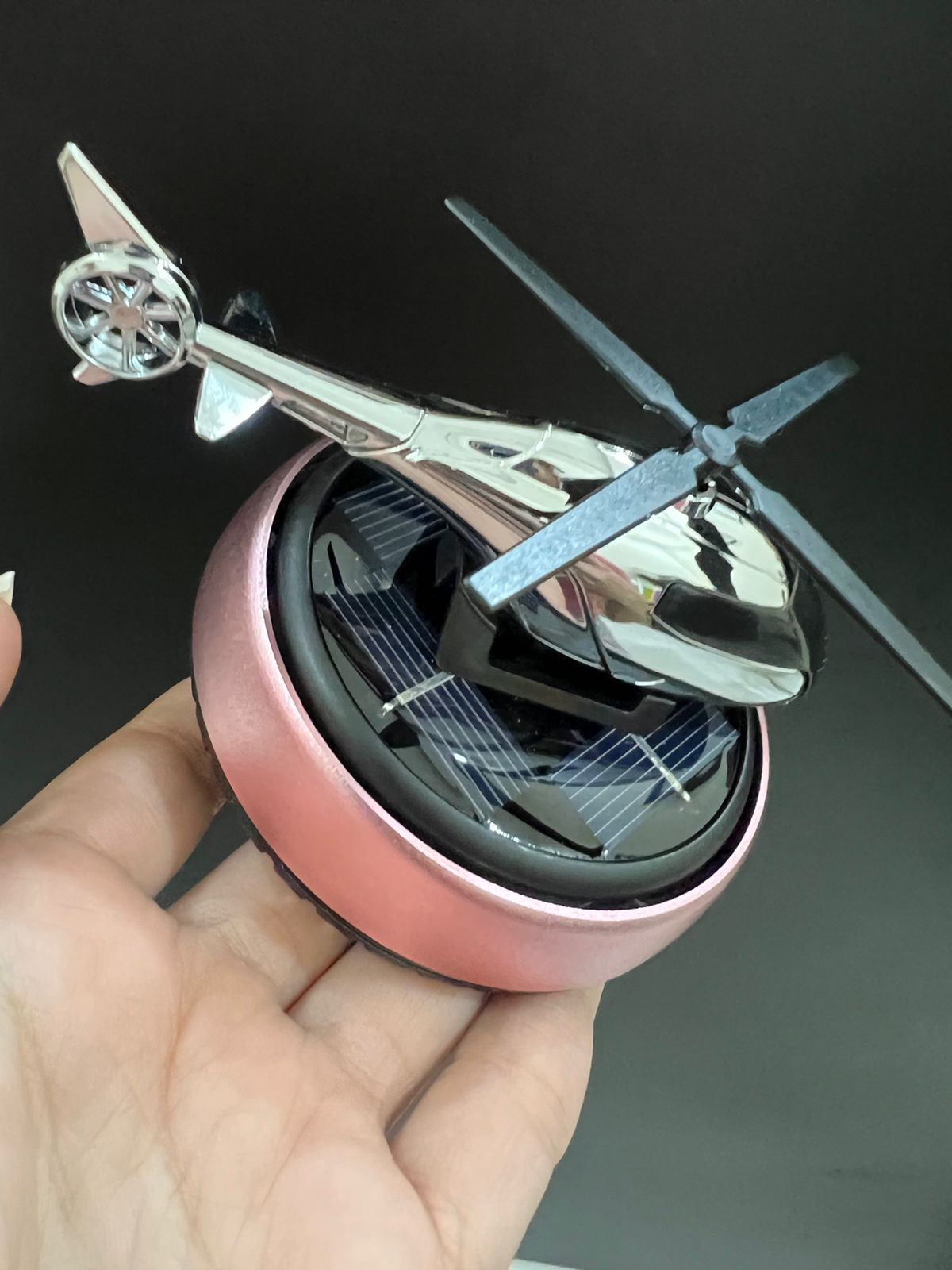 Solar Helicopter Car Dashboard Perfume – Fragrance  Car Air Freshener