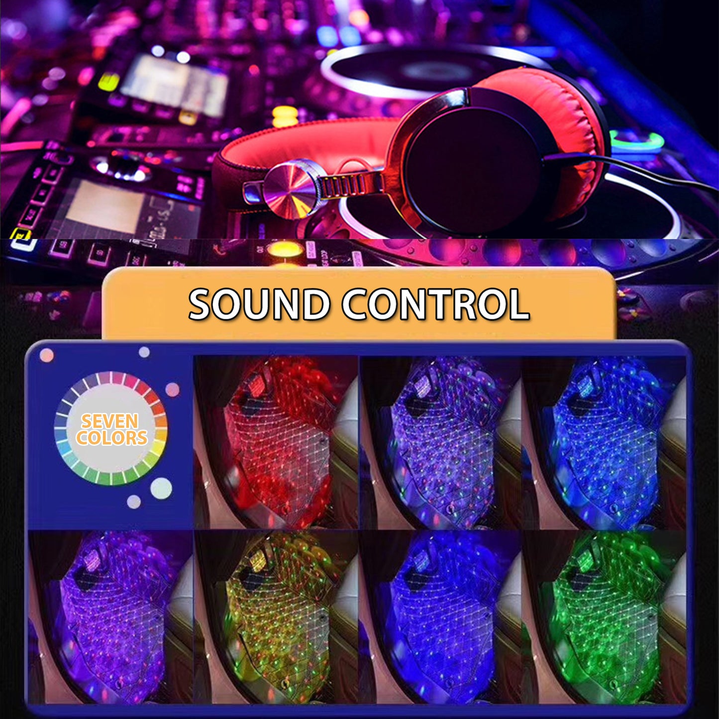 4pcs/Set RGB Star Light Projector Music Control LED Light USB Plug Breathing Light Car Interior Atmosphere Light Remote Control-Under Sheet Atmosphere Light