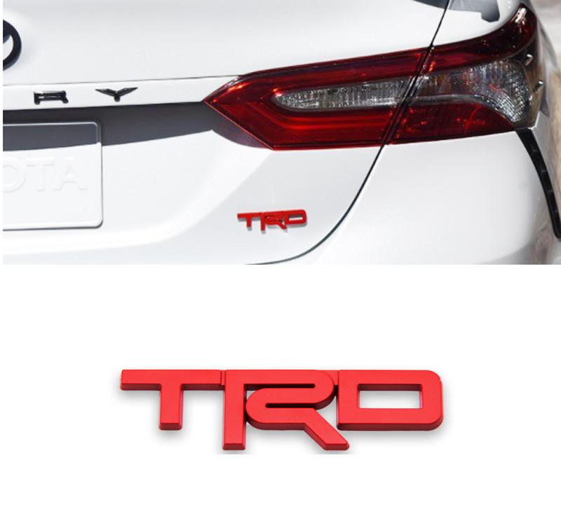 CarOxygen 3D Metal TRD Emblem Logo Badge Side Sticker/Sports Decorative Vehicle Sticker (Black)