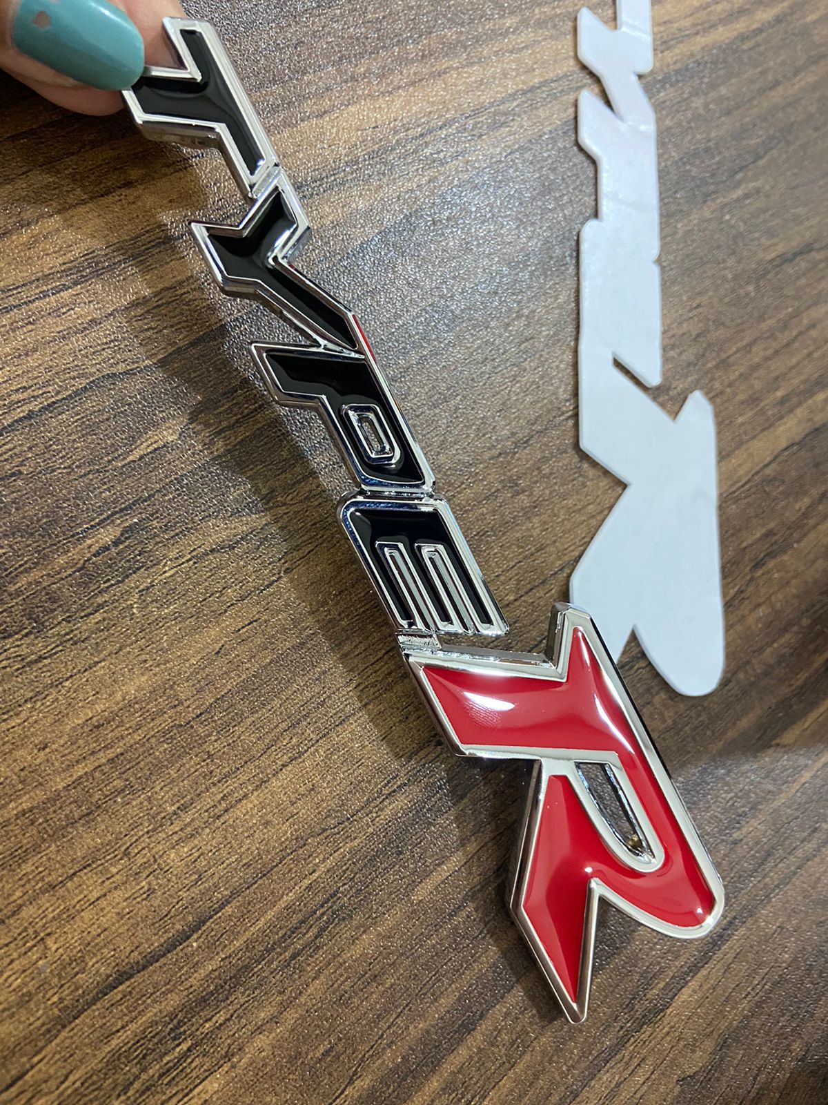 CarOxygen 3D Letter Metal Emblem TYPE R Badge (Black Red) - caroxygen