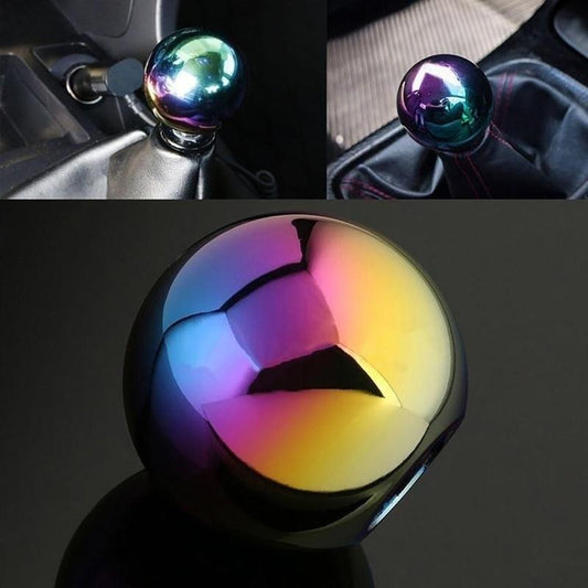 Neo Chrome Round Shift Knob For Both Manual or Automatic, For Honda Acura Mazda Mitsubishi Nissan In