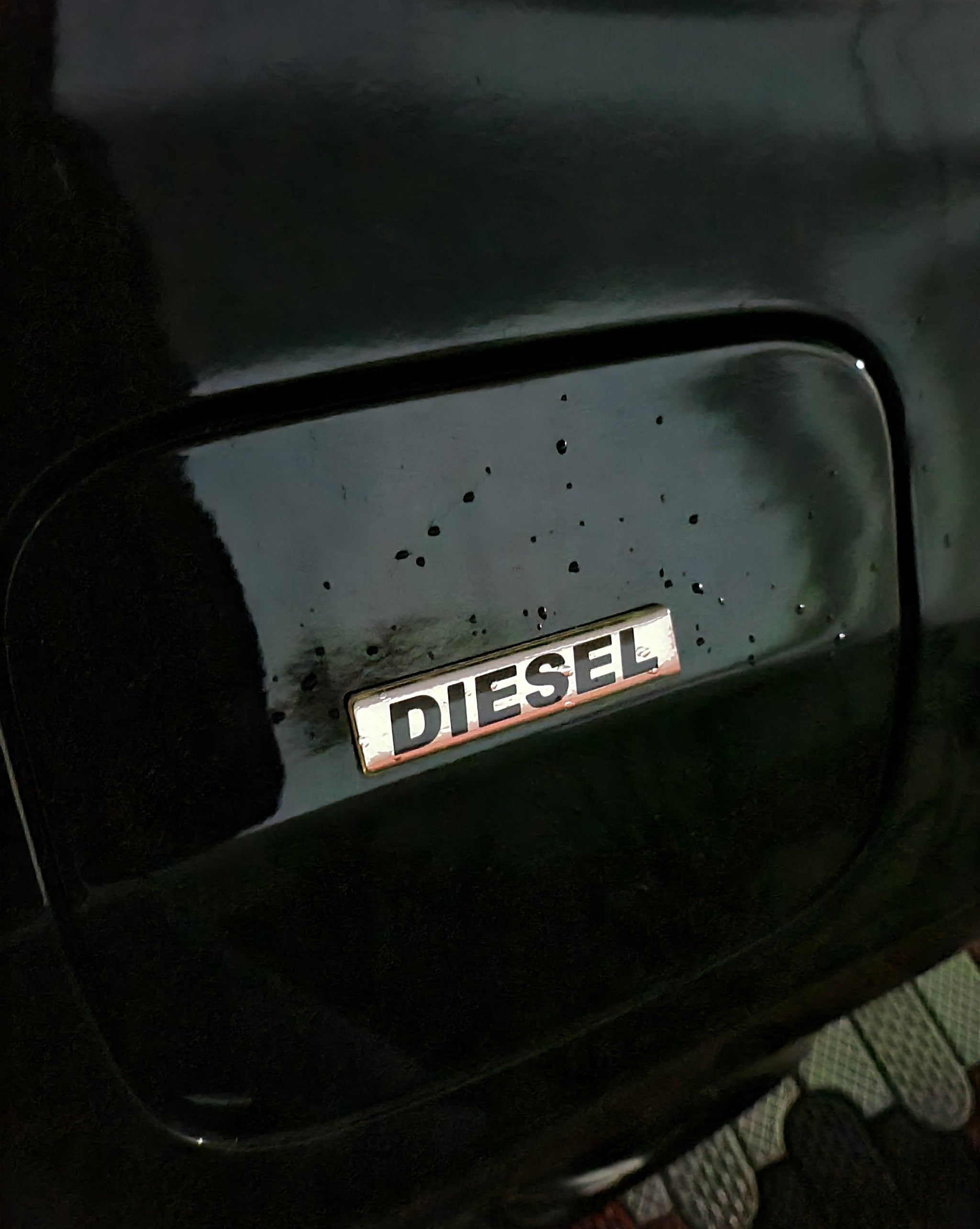 Diesel Sticker for Car Fuel Tank, Metal (Black) - caroxygen