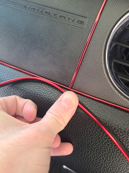 Car Interior Trim Strips - 16.4ft Universal Car Gap Fillers Automobile Moulding Line Decorative Accessories DIY Flexible Strip Garnish Accessory with Installing Tool - 5 Mtr