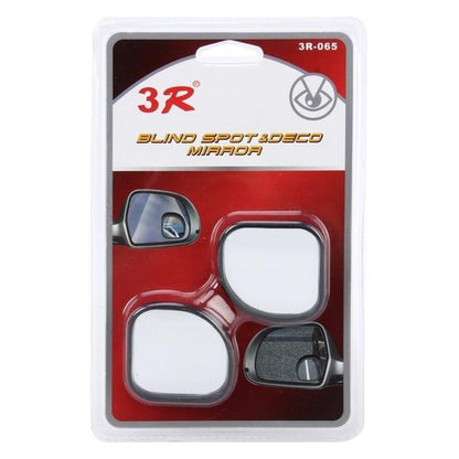 CarOxygen - 2 Pieces 3R-062 Cars Rear View Blind Spot Mirror Adjustable 360 Degree Wide Angle Auxiliary Mirrors
